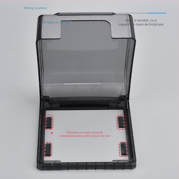 Cutie impermeabilă adezivă pentru prize, tip 118, cu priză dublă extinsă, capac de înălțare pentru baie, toaletă inteligentă