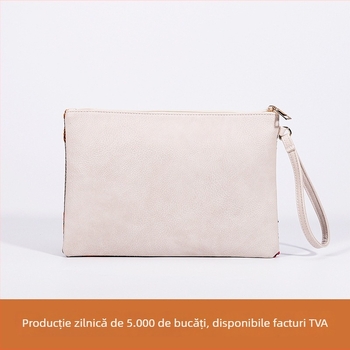 Geantă clutch din PP+PU, căptușeală din poliester, deschidere cu fermoar, buzunar intern cu fermoar