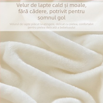 Cuvertură pentru bebeluși din velur de lapte, INS stil, utilizare de iarnă, pentru nou-născuți și copii până la 6 ani, 300–500 g