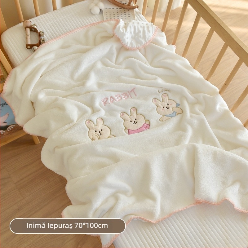 Cuvertură pentru bebeluși din velur de lapte, INS stil, utilizare de iarnă, pentru nou-născuți și copii până la 6 ani, 300–500 g