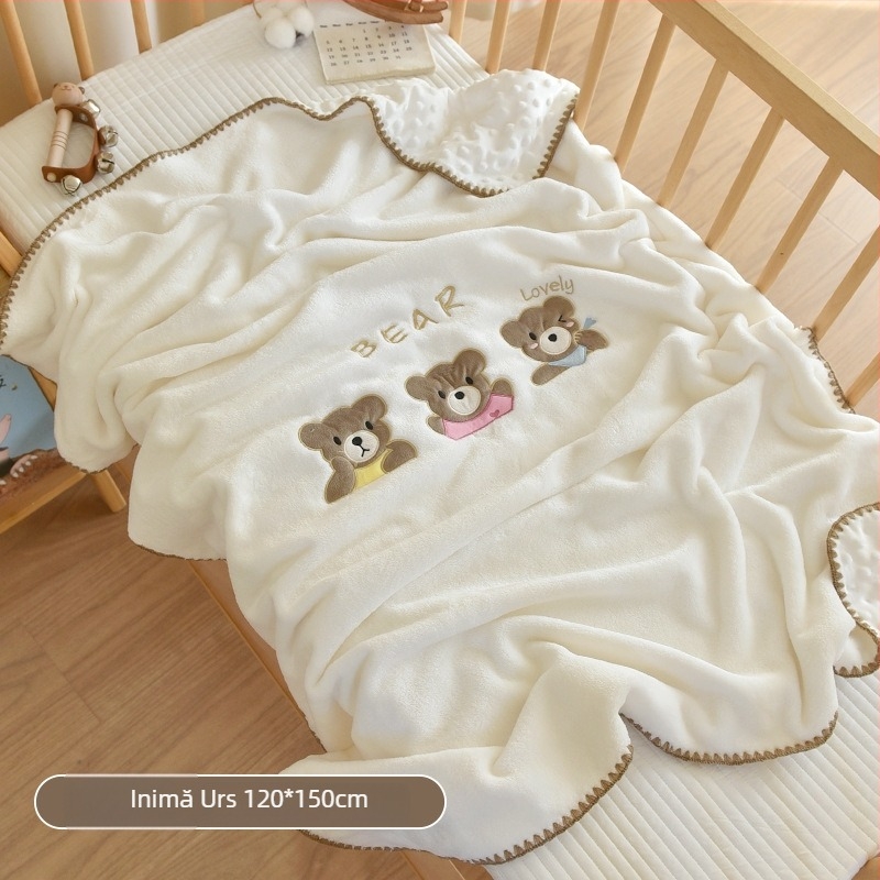 Cuvertură pentru bebeluși din velur de lapte, INS stil, utilizare de iarnă, pentru nou-născuți și copii până la 6 ani, 300–500 g