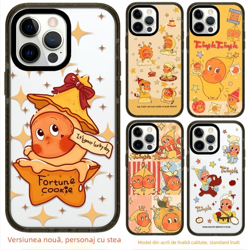 Husa pentru iPhone 12–14, temă stele, din acrilic, imprimare UV, magnetic, anti-cadere, personalizabilă