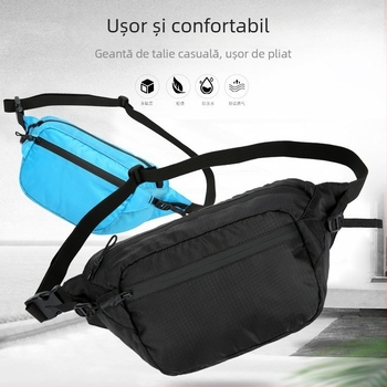 Gențiță de talie pentru bărbați, pliabilă pentru drumeții, nylon, impermeabilă, ultra ușoară, anti-furt, extensibilă