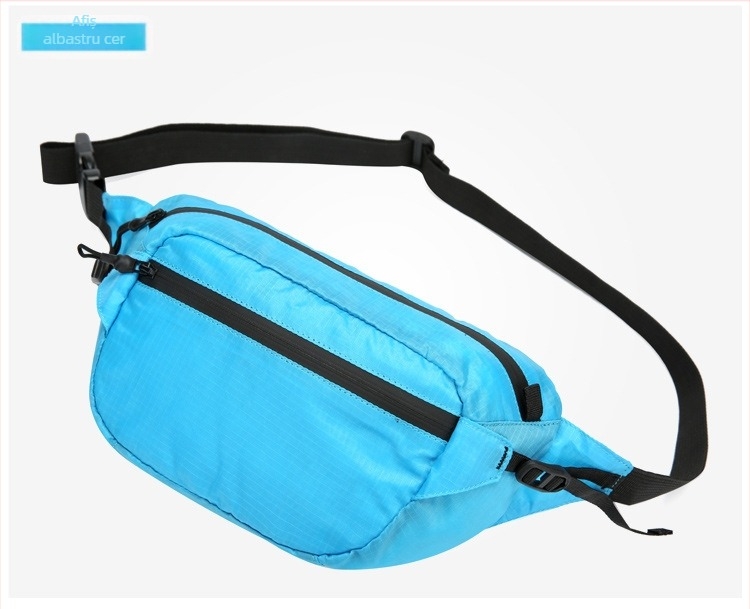 Gențiță de talie pentru bărbați, pliabilă pentru drumeții, nylon, impermeabilă, ultra ușoară, anti-furt, extensibilă