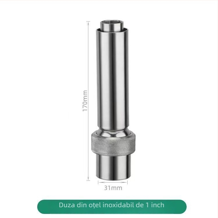 Fântână uscată pentru grădină din alamă și oțel inoxidabil, coloană Jade, pentru peisaj acvatic și iaz, pulverizator cu gaură unică