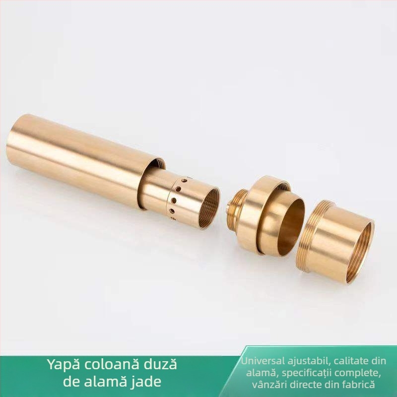 Fântână uscată pentru grădină din alamă și oțel inoxidabil, coloană Jade, pentru peisaj acvatic și iaz, pulverizator cu gaură unică