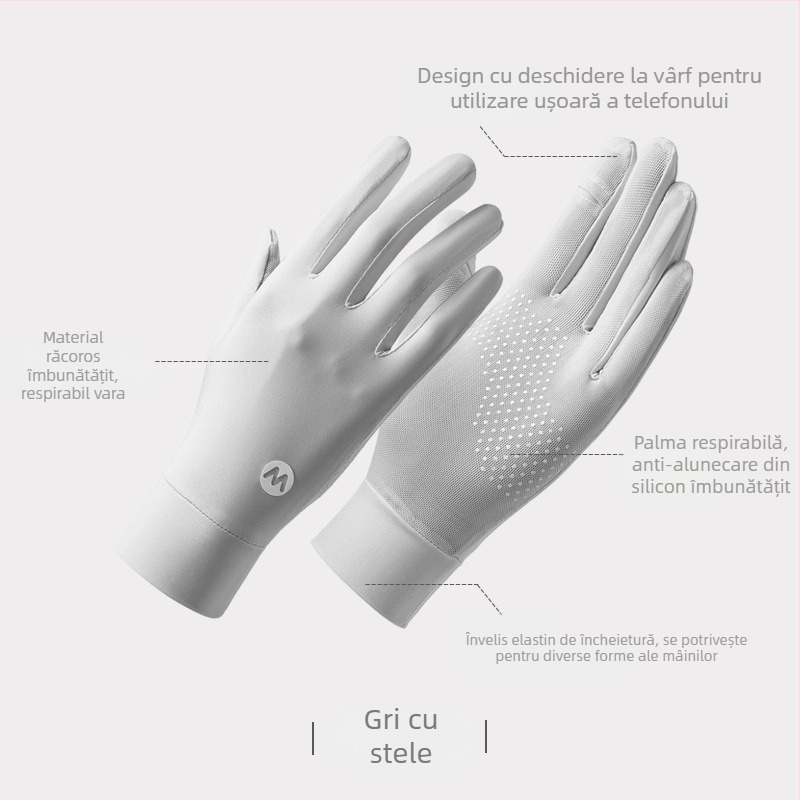 Manșete din nailon pentru protecția solară pentru femei, răcire prin ventilație, croială lejeră, respirabile, UV-protecție, antiderapante, compatibile cu ecranul tactil, pentru condus în aer liber