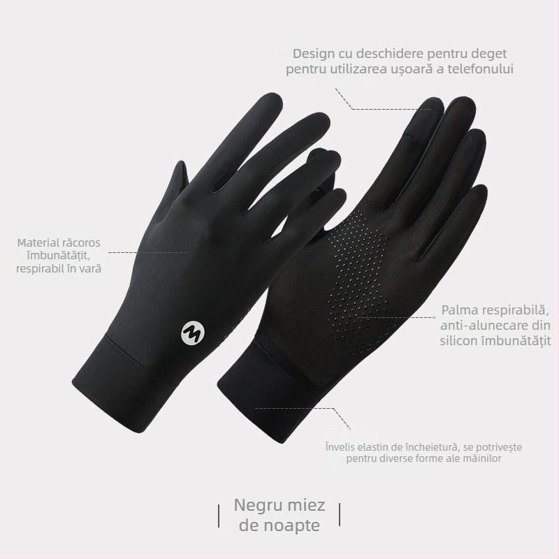 Manșete din nailon pentru protecția solară pentru femei, răcire prin ventilație, croială lejeră, respirabile, UV-protecție, antiderapante, compatibile cu ecranul tactil, pentru condus în aer liber