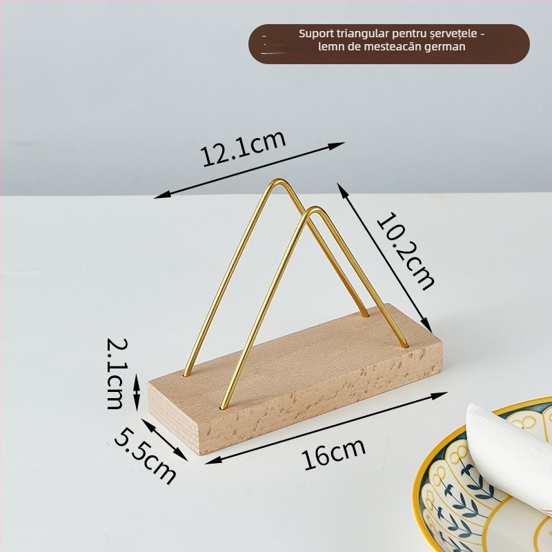 Suport de șervețele din lemn pentru restaurante și cafenele – suport vertical de birou, formă pătrată (Material: Lemn; Finisaj: Lustruit; Aspect: Pătrat; Brand: Lujiang; Stil: Altul)