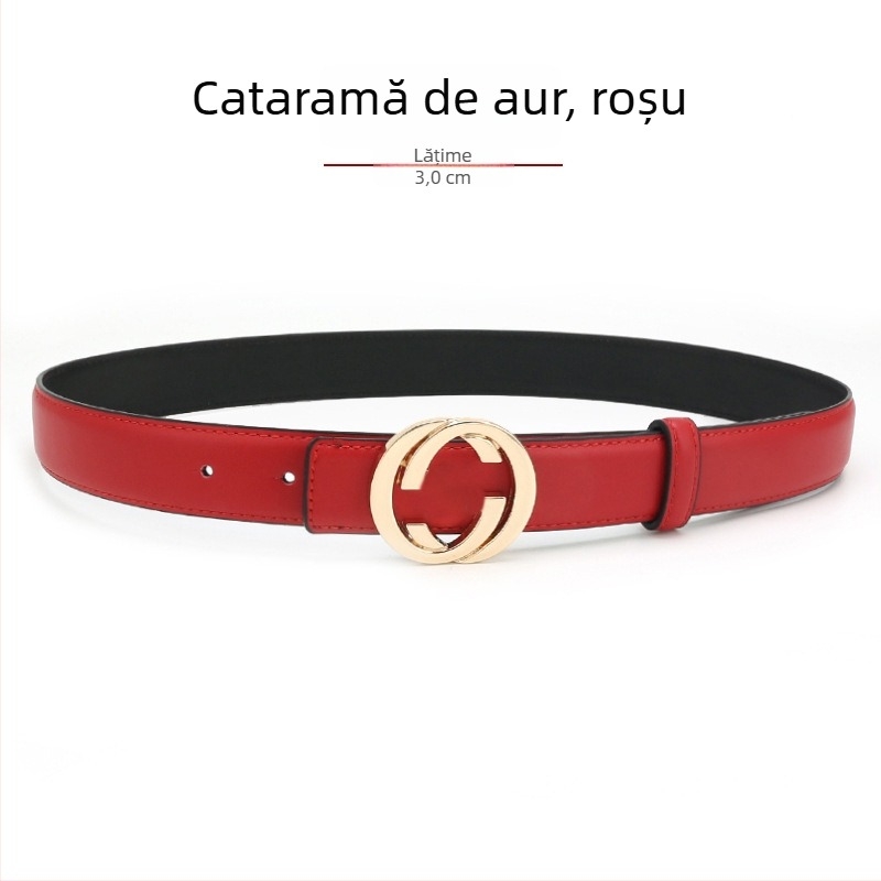 Curea de damă din piele naturală cu cataramă din aliaj, lățime 2-4 cm, strat de piele secundar, finisaj antic electroplacat, stil nișă