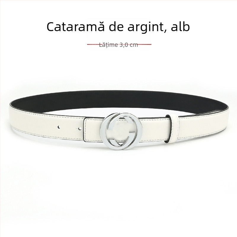 Curea de damă din piele naturală cu cataramă din aliaj, lățime 2-4 cm, strat de piele secundar, finisaj antic electroplacat, stil nișă