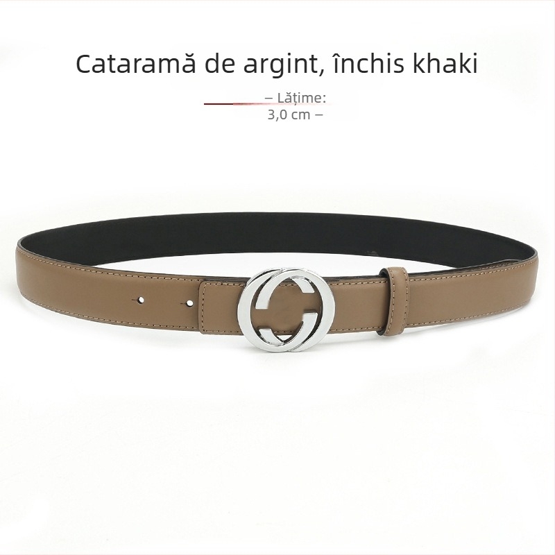 Curea de damă din piele naturală cu cataramă din aliaj, lățime 2-4 cm, strat de piele secundar, finisaj antic electroplacat, stil nișă