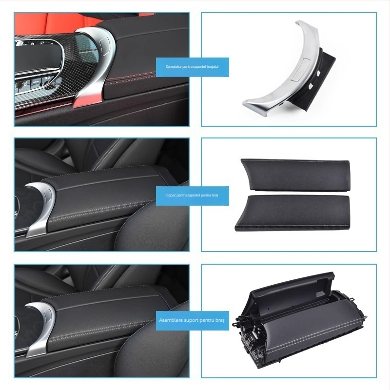 Panou de comutator al consolei centrale și capac de depozitare pentru Mercedes-Benz C-Class GLC (W205, C180, C200)