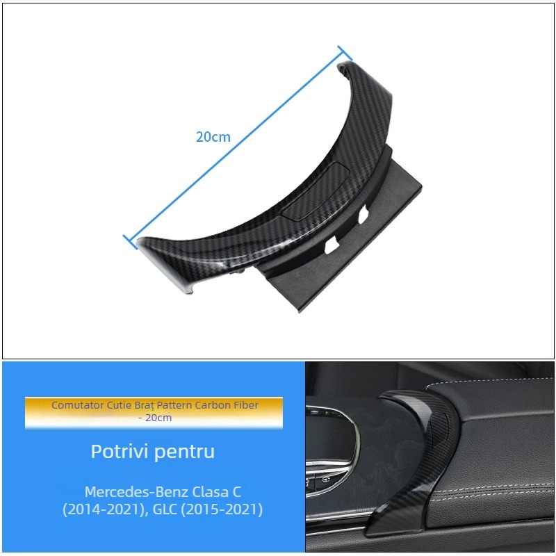 Panou de comutator al consolei centrale și capac de depozitare pentru Mercedes-Benz C-Class GLC (W205, C180, C200)
