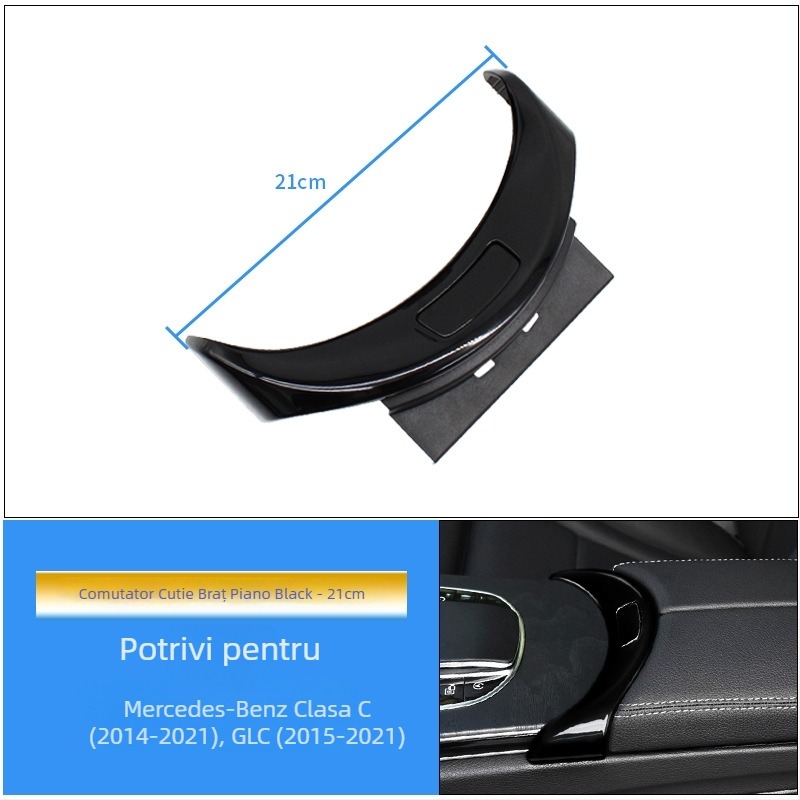 Panou de comutator al consolei centrale și capac de depozitare pentru Mercedes-Benz C-Class GLC (W205, C180, C200)