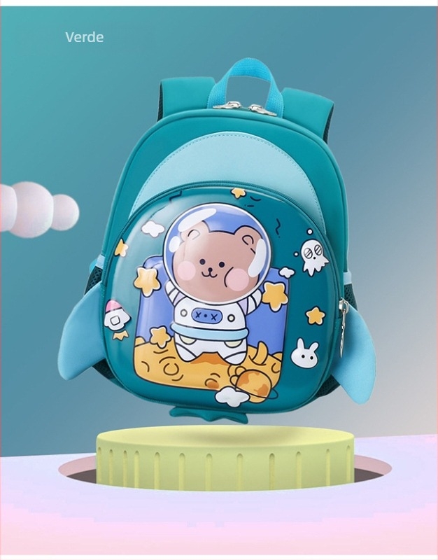 Ghiozdan pentru copii din Oxford, respirabil, ultraușor și reduce încărcarea, stil desen animat drăguț, curea de umăr curbată.