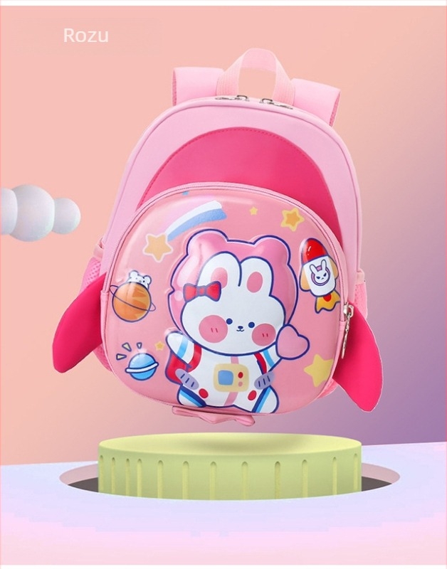 Ghiozdan pentru copii din Oxford, respirabil, ultraușor și reduce încărcarea, stil desen animat drăguț, curea de umăr curbată.