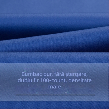Cămașă pentru bărbați din bumbac mercerizat, mâneci lungi, fără călcare, guler pătrat, 100% bumbac