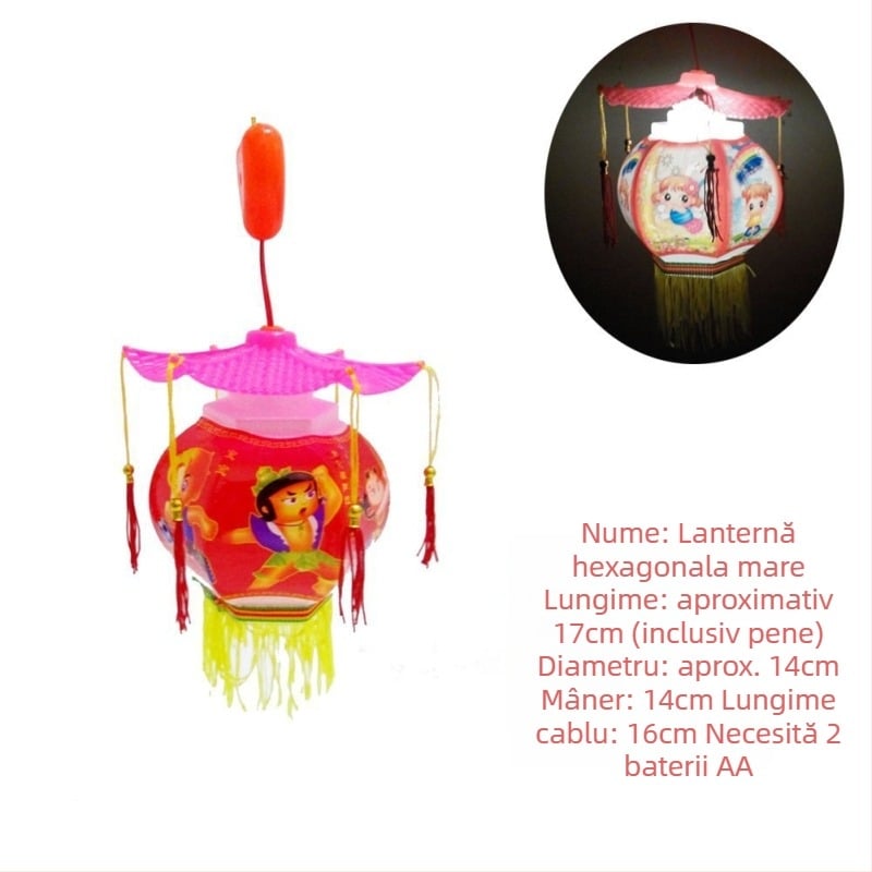 Fanar LED portabil pentru copii, cu interacțiune sunet-lumină – jucărie din plastic, 14+ ani