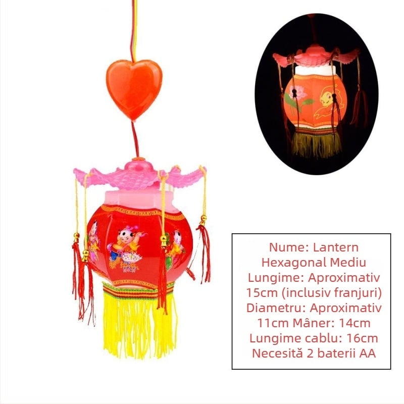 Fanar LED portabil pentru copii, cu interacțiune sunet-lumină – jucărie din plastic, 14+ ani