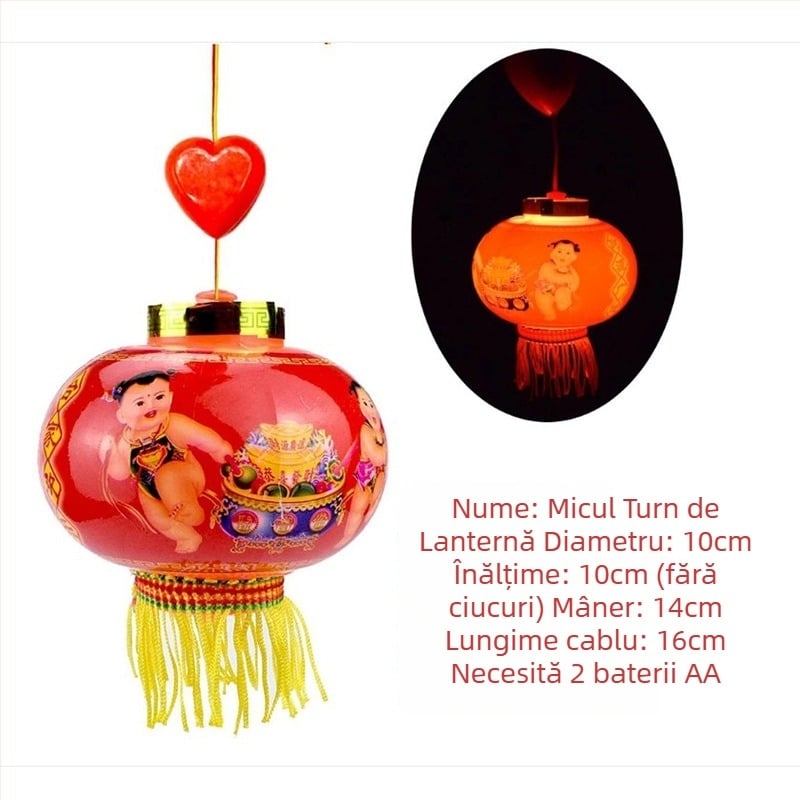 Fanar LED portabil pentru copii, cu interacțiune sunet-lumină – jucărie din plastic, 14+ ani