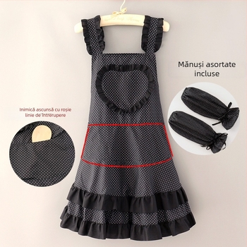 Kaihude Șorț fără mâneci - impermeabil, rezistent la ulei, rezistent la pete, stil coreean pentru bucătărie