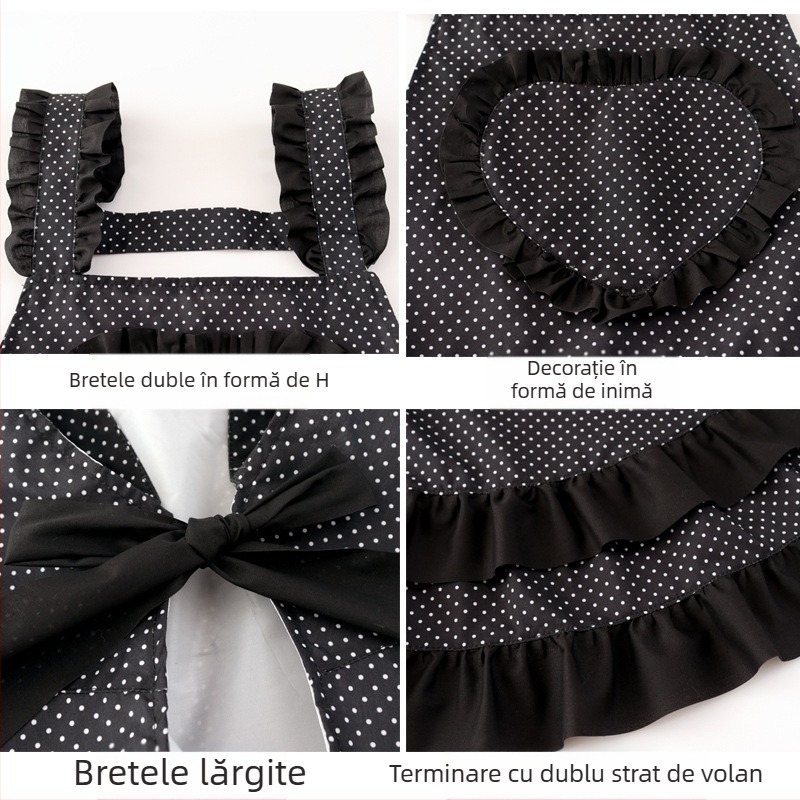 Kaihude Șorț fără mâneci - impermeabil, rezistent la ulei, rezistent la pete, stil coreean pentru bucătărie