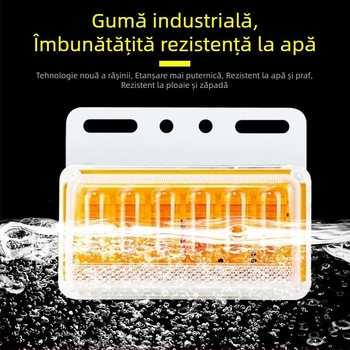 Lumină laterală LED pentru camion, impermeabilă, 8W, 12/24V, model 6D îmbunătățit