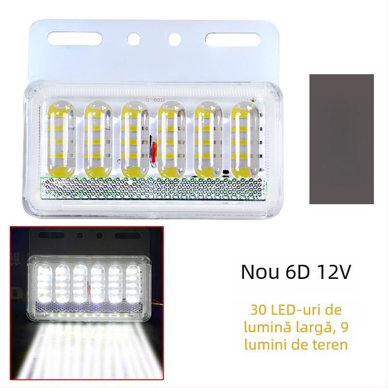 Lumină laterală LED pentru camion, impermeabilă, 8W, 12/24V, model 6D îmbunătățit