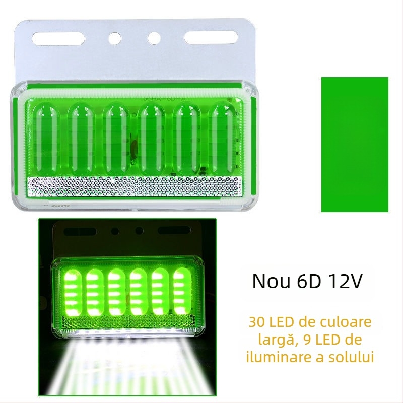 Lumină laterală LED pentru camion, impermeabilă, 8W, 12/24V, model 6D îmbunătățit