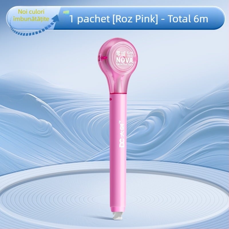 Bandă corectoare în formă de stilou, capacitate mare, funcționare silențioasă, corp din cauciuc