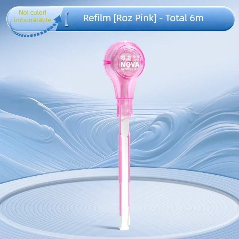 Bandă corectoare în formă de stilou, capacitate mare, funcționare silențioasă, corp din cauciuc