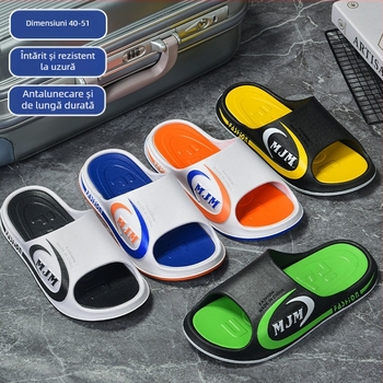 Papuci bărbați flip-flops cu partea superioară din PVC și talpă din PVC injectată, antiderapante, stil de relaxare pentru interior și exterior