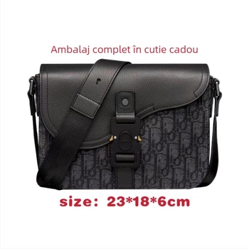 Geantă de umăr pentru bărbați în stil șa — pânză, modă stradală, primăvară 2024, respirabilă și rezistentă la uzură, utilizare zilnică