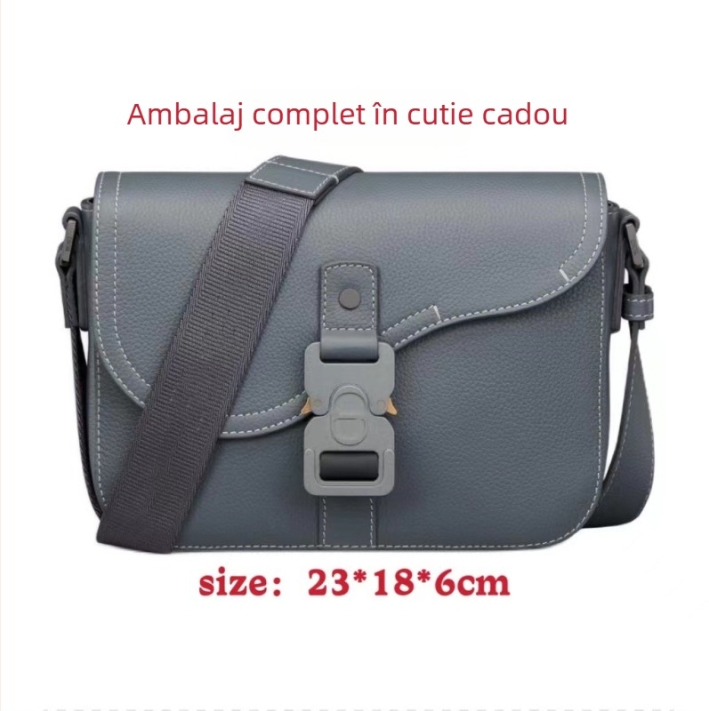 Geantă de umăr pentru bărbați în stil șa — pânză, modă stradală, primăvară 2024, respirabilă și rezistentă la uzură, utilizare zilnică