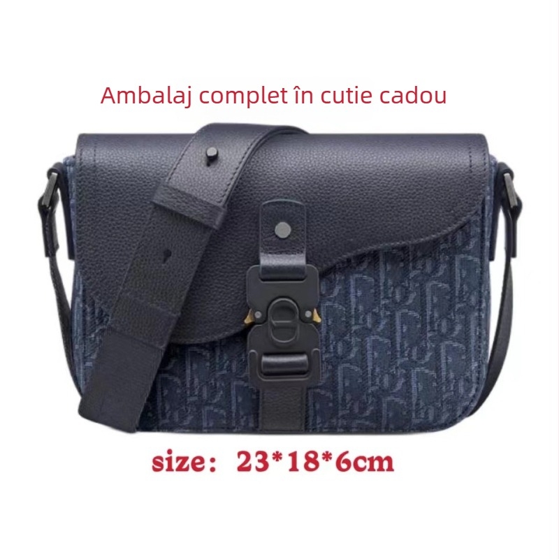 Geantă de umăr pentru bărbați în stil șa — pânză, modă stradală, primăvară 2024, respirabilă și rezistentă la uzură, utilizare zilnică