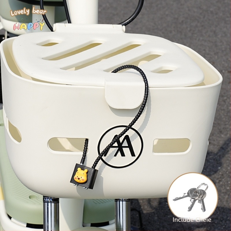 Încuietoare pentru coșul frontal al bicicletei electrice cu încuietoare pentru cască — anti-furt, Kepu, unisex