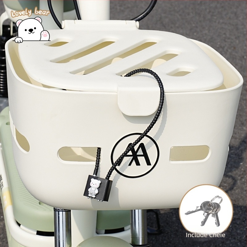 Încuietoare pentru coșul frontal al bicicletei electrice cu încuietoare pentru cască — anti-furt, Kepu, unisex