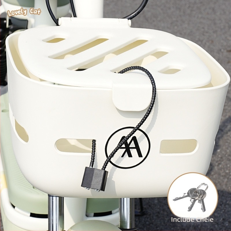 Încuietoare pentru coșul frontal al bicicletei electrice cu încuietoare pentru cască — anti-furt, Kepu, unisex