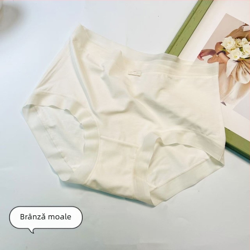 Chiloți damă din modal ultra-fine cu mătase de dud; respirabil, antibacterian; țesătură tricotată; talie medie; căptușeală de crotch din bumbac 100%