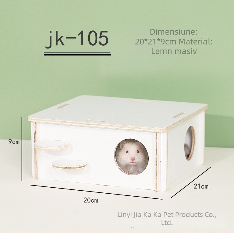 Plus Card Cușcă de hamster din lemn cu platformă și scară de cățărare