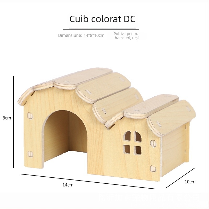 Plus Card Cușcă de hamster din lemn cu platformă și scară de cățărare