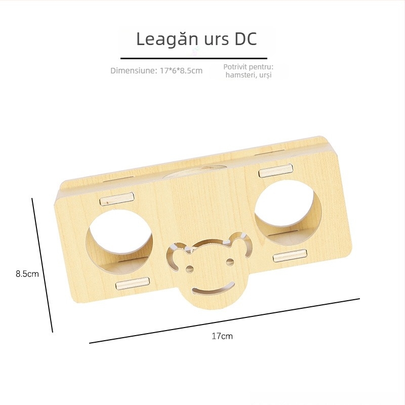 Plus Card Cușcă de hamster din lemn cu platformă și scară de cățărare