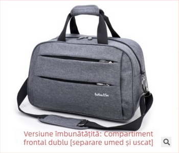 Geantă de călătorie din material Oxford, capacitate 36–55L, deschidere cu fermoar, mâner telescopic, cu o singură curea de umăr, buzunare interioare pentru laptop și cameră