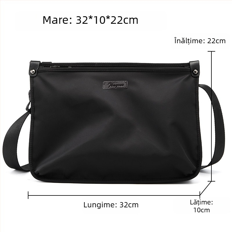 Geantă de umăr pentru bărbați din nailon 608, stil casual, iarnă 2024, potrivită pentru călătorii de agrement