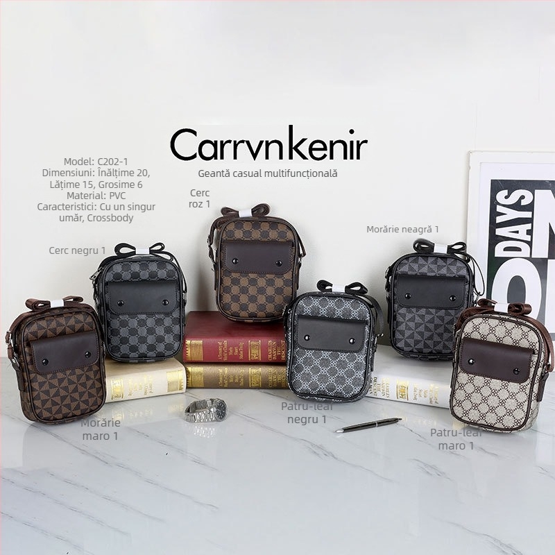 Geantă de umăr pentru bărbați din PU, căptușeală din poliester, Primăvara 2025, respirabilă, potrivită pentru călătorii de afaceri