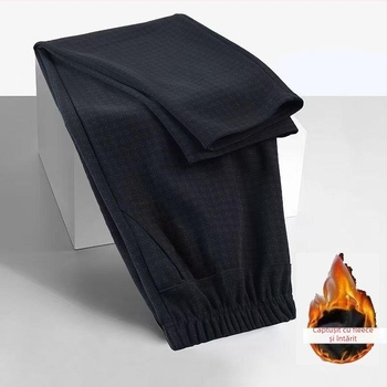 Pantaloni capri pentru femei, talie înaltă, croială lejeră, croială dreaptă, țesătură poliester (90-95% poliester)