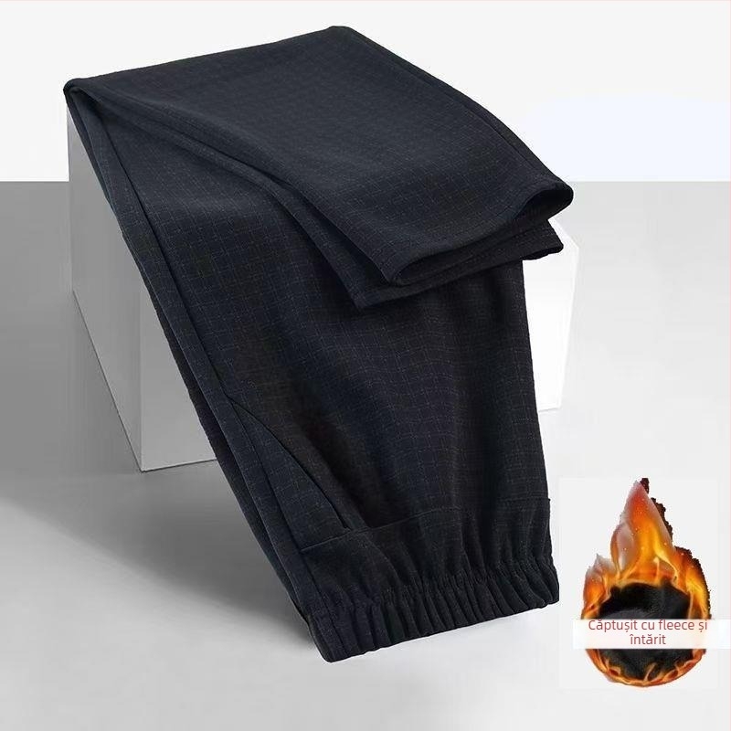 Pantaloni capri pentru femei, talie înaltă, croială lejeră, croială dreaptă, țesătură poliester (90-95% poliester)