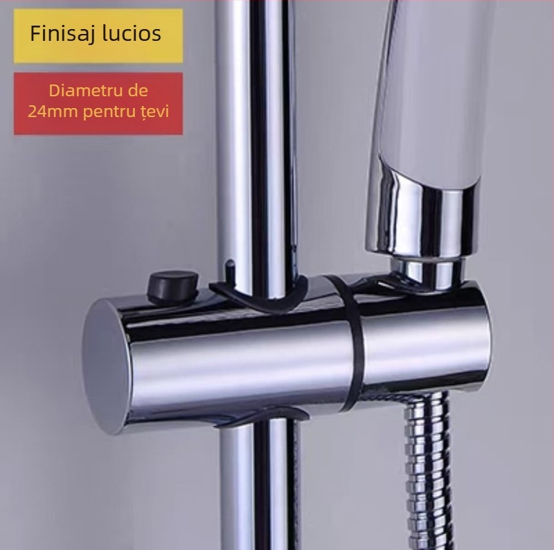 Suport de duș cu tijă reglabilă - material ABS, brand Yayier, stil modern simplu