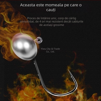 Cârlig de pescuit cu cap de plumb și design cu două fețe în spate